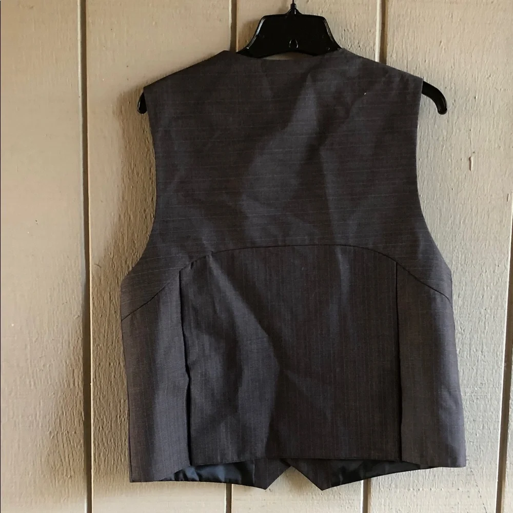 Men's Charcoal Pinstripe Dress Vest - Classic Formal Waistcoat